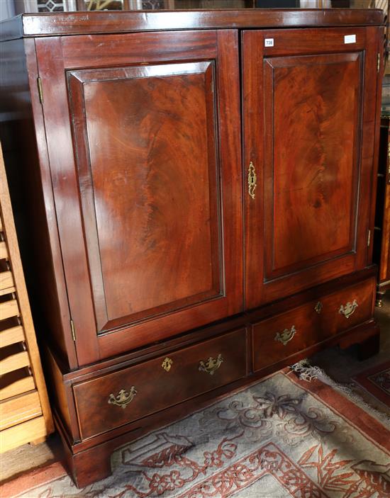 Georgian style  mahogany press cupboard